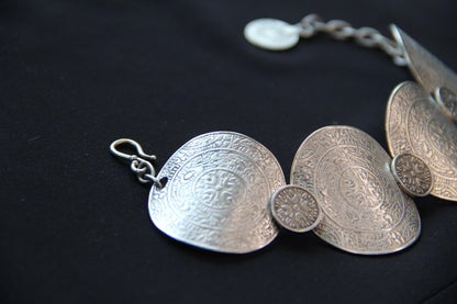 Silver Adjustable Ethnic Bracelet