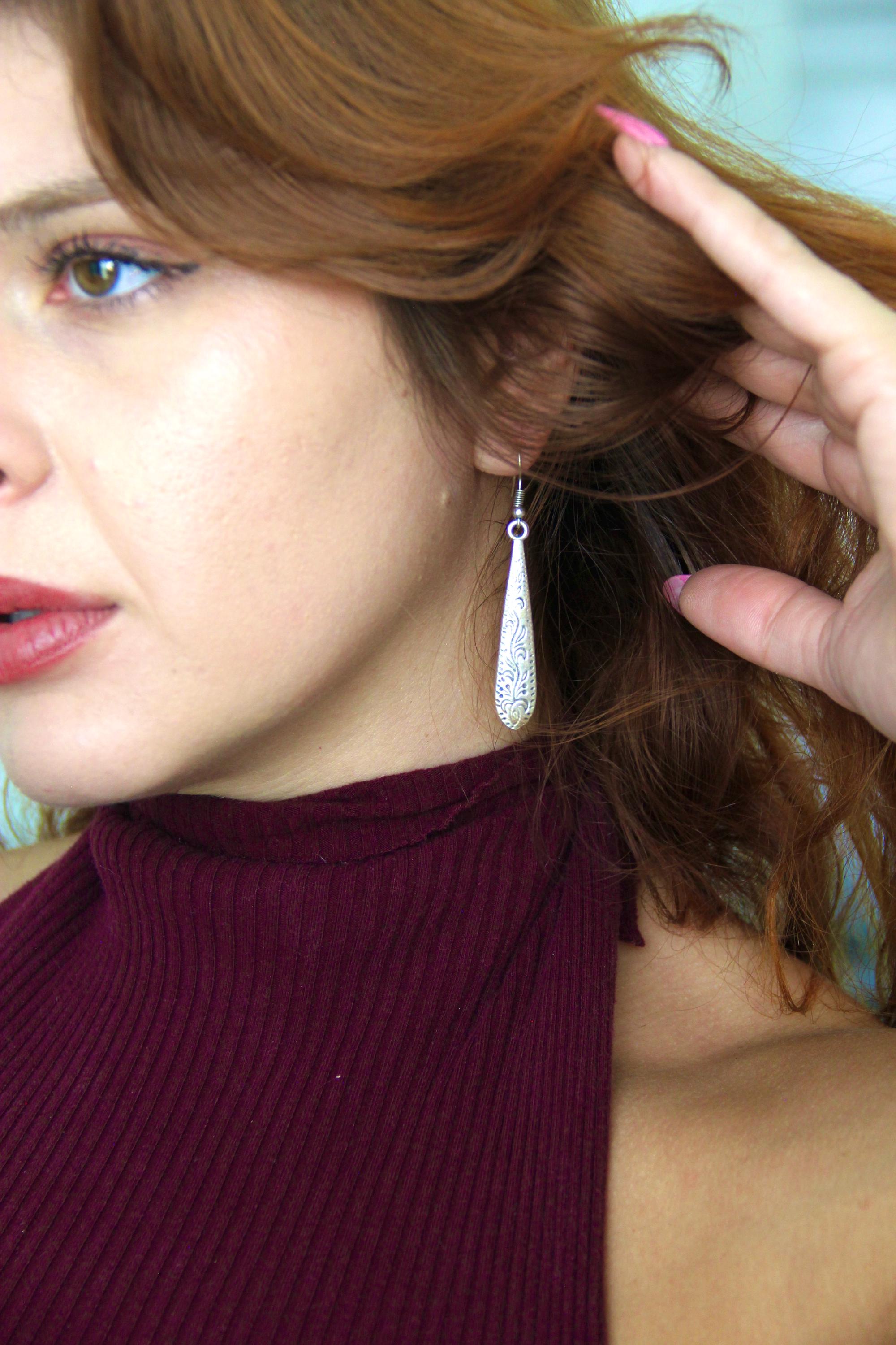 Engraved Dangle Earrings