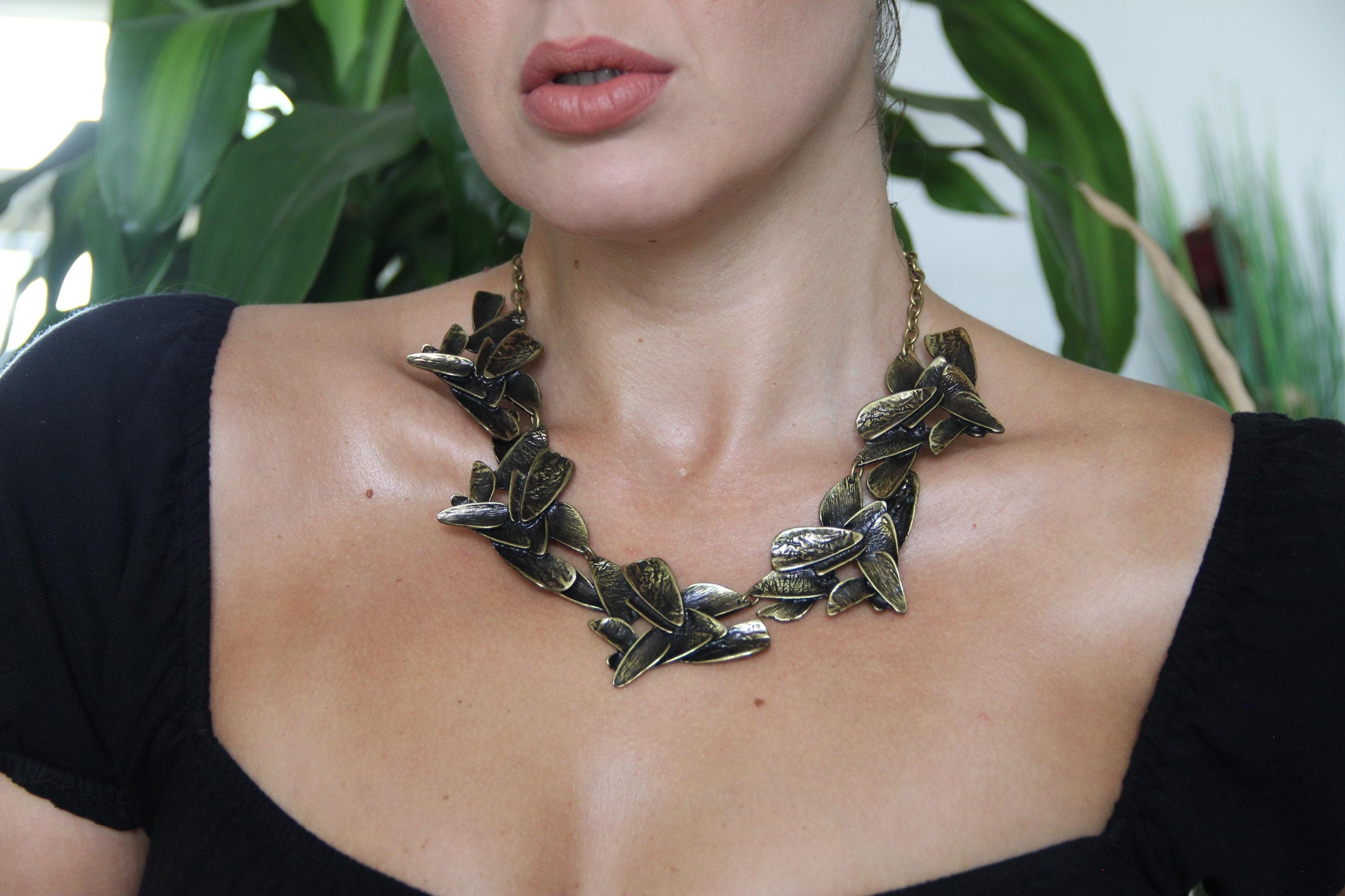 Bronze Statement Vintage Style Necklace