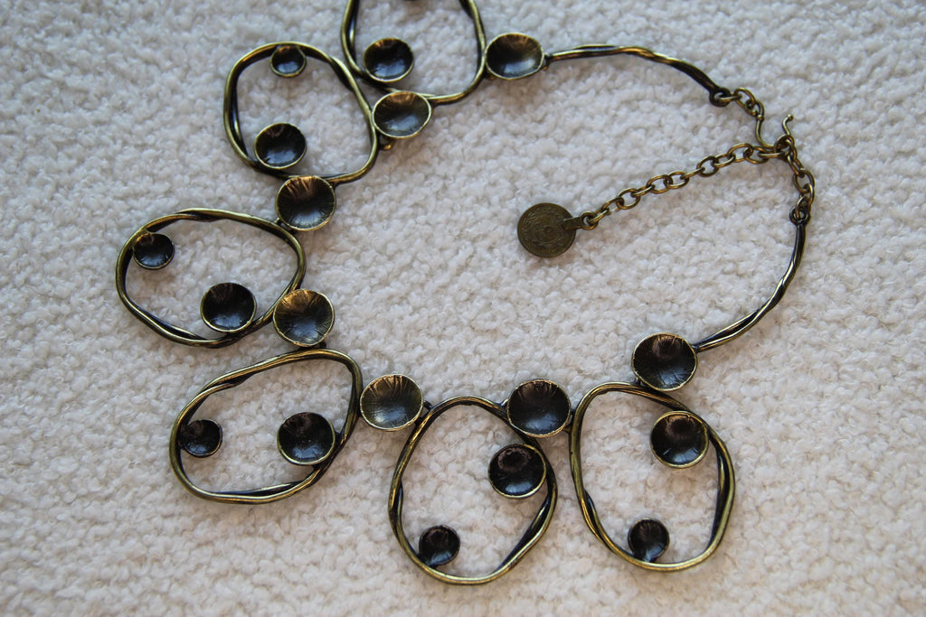 Bronze Statement Vintage Style Necklace