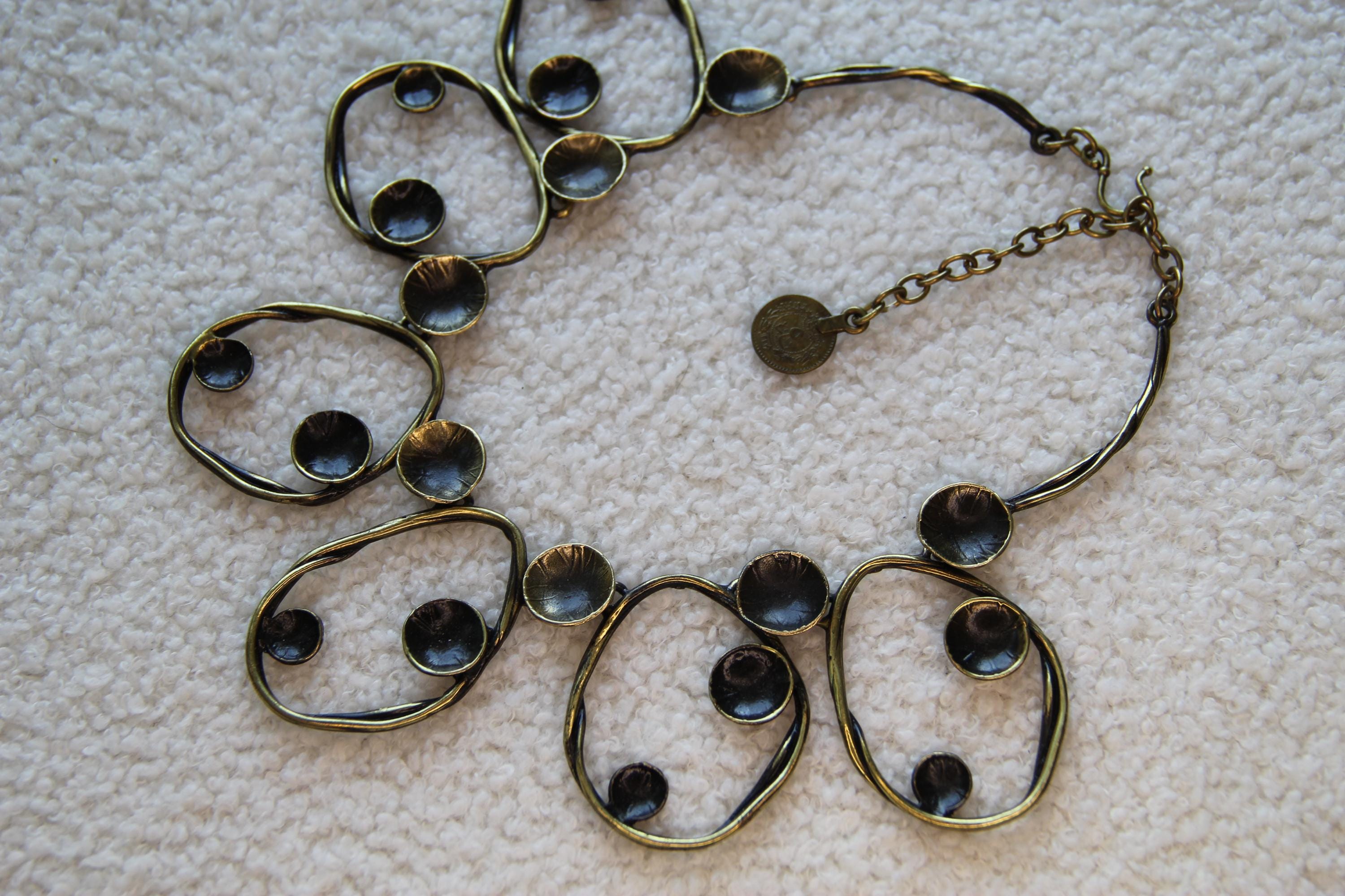 Bronze Statement Vintage Style Necklace