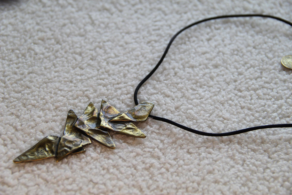 Necklace Bronze Statement Geometric Necklace
