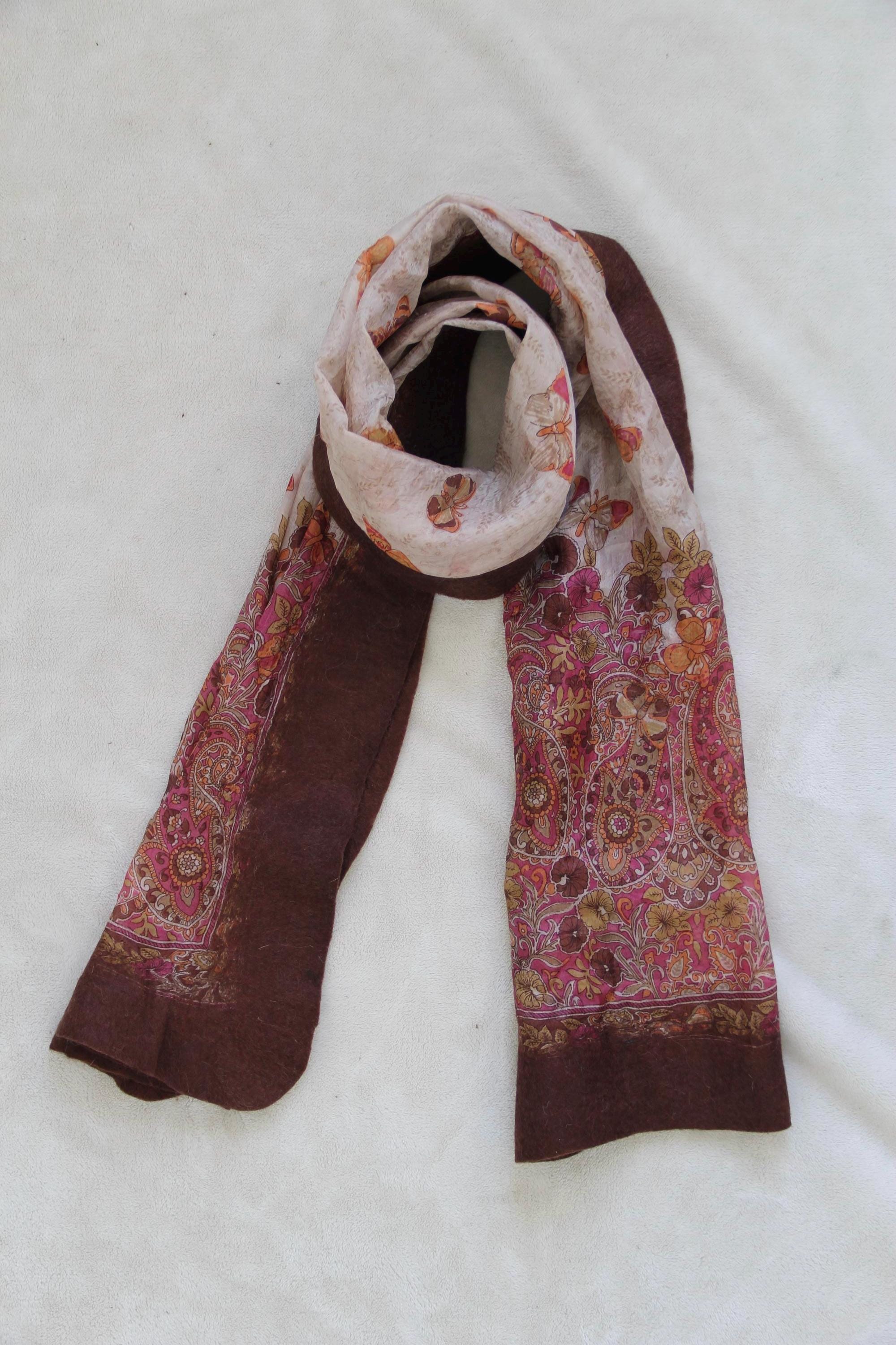 Large Wrap Boho Chic Style Brown Shawl