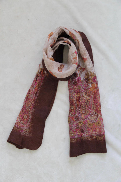 Large Wrap Boho Chic Style Brown Shawl