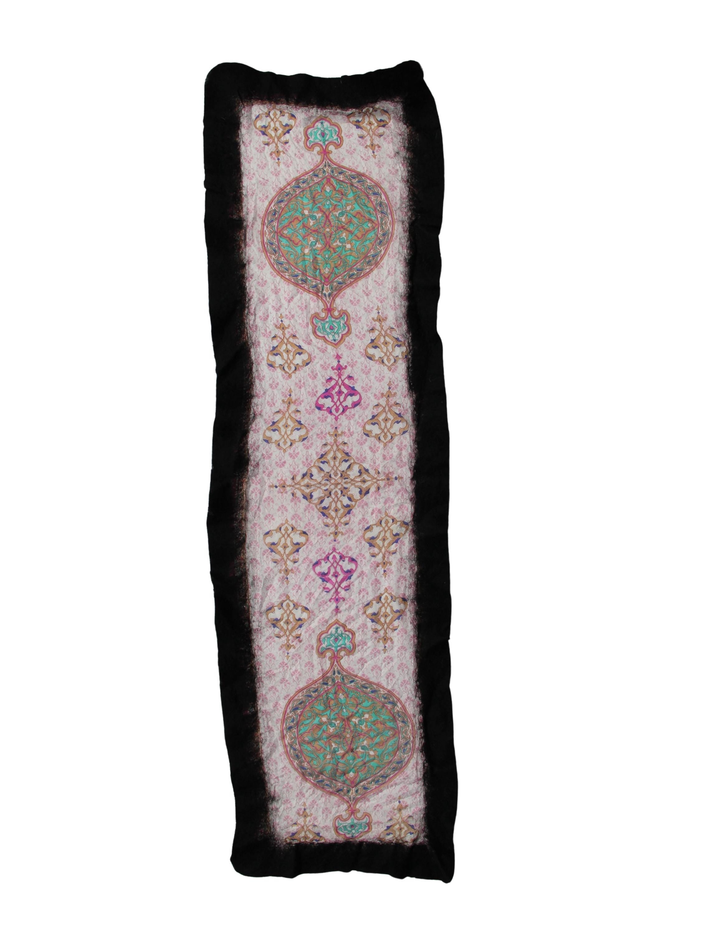 Large Silk Wool Wrap Boho Chic Scarf