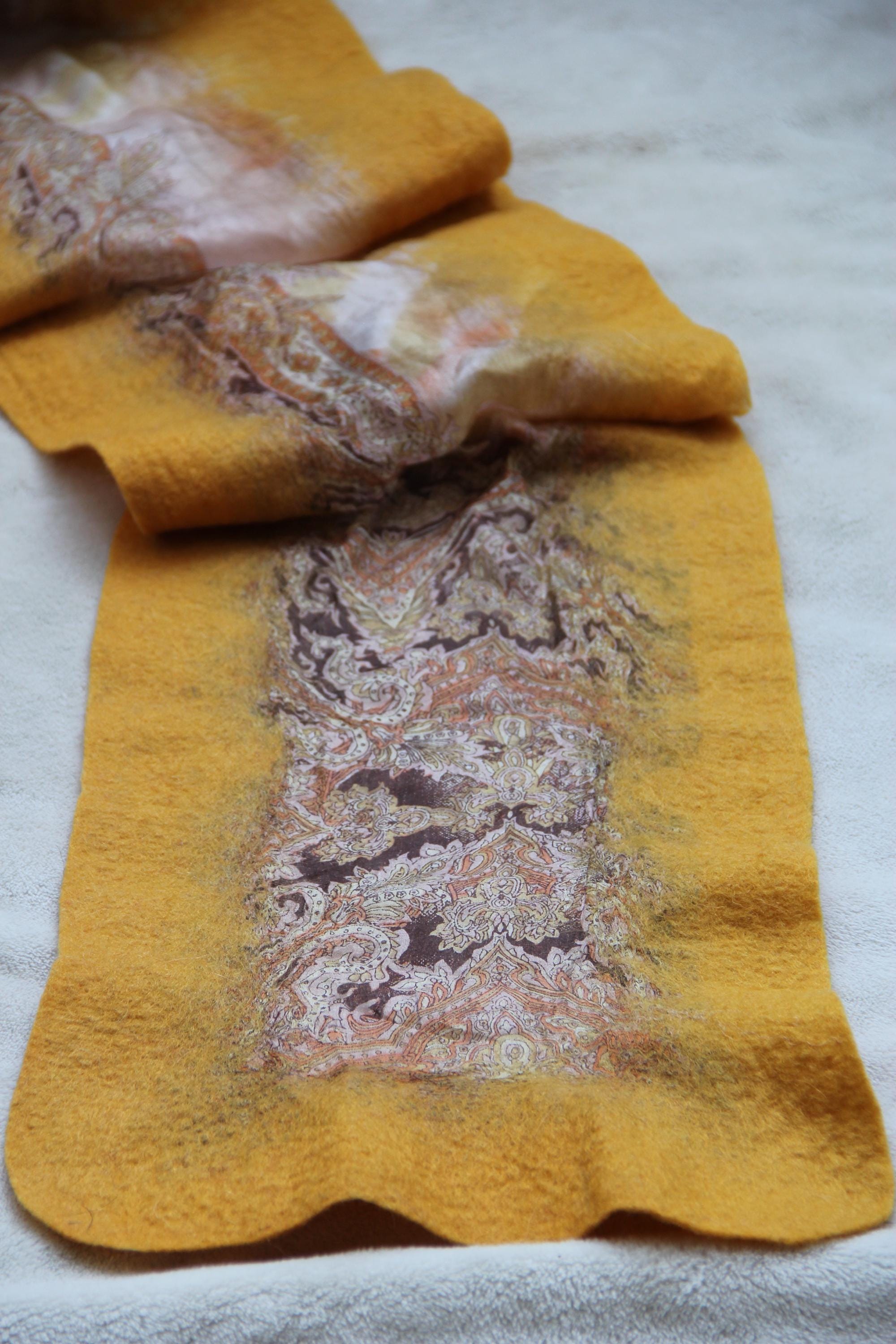 Silk Wool Wrap Long Boho Chic Wrap