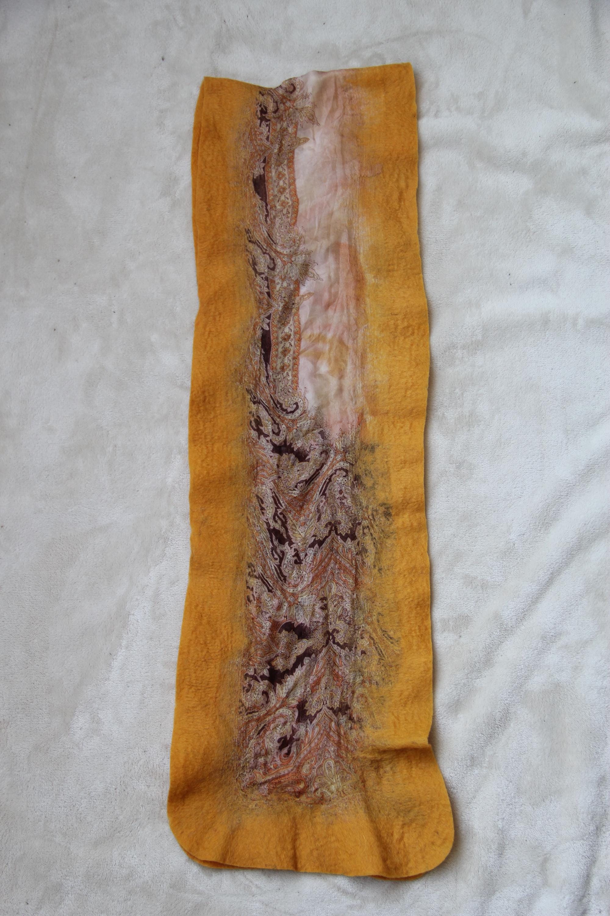Silk Wool Wrap Long Boho Chic Wrap