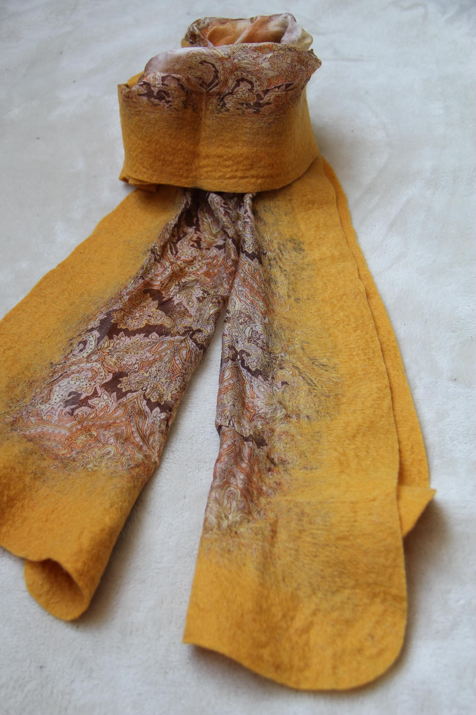 Silk Wool Wrap Long Boho Chic Wrap
