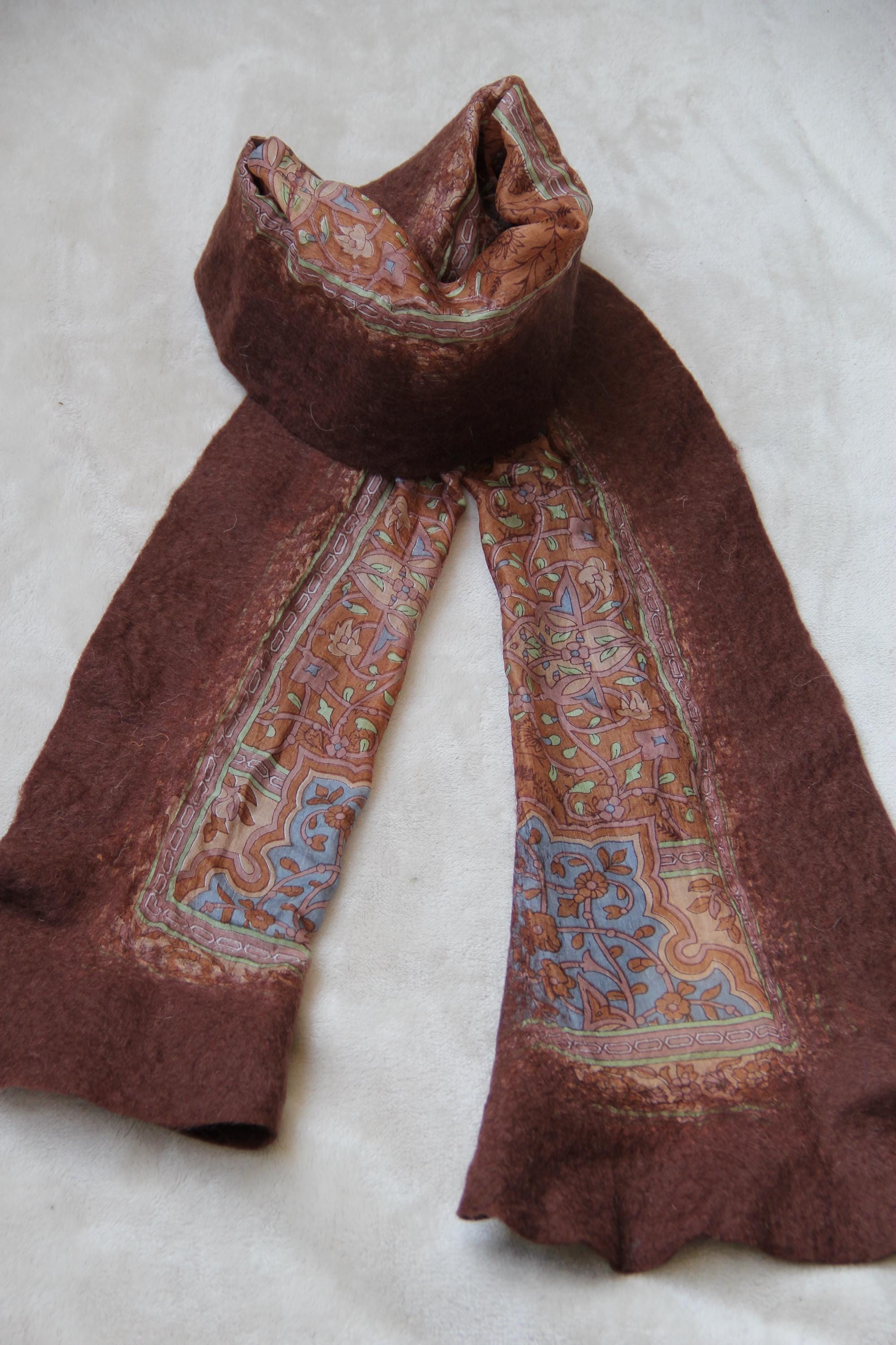 Scarf Silk Wool Wrap