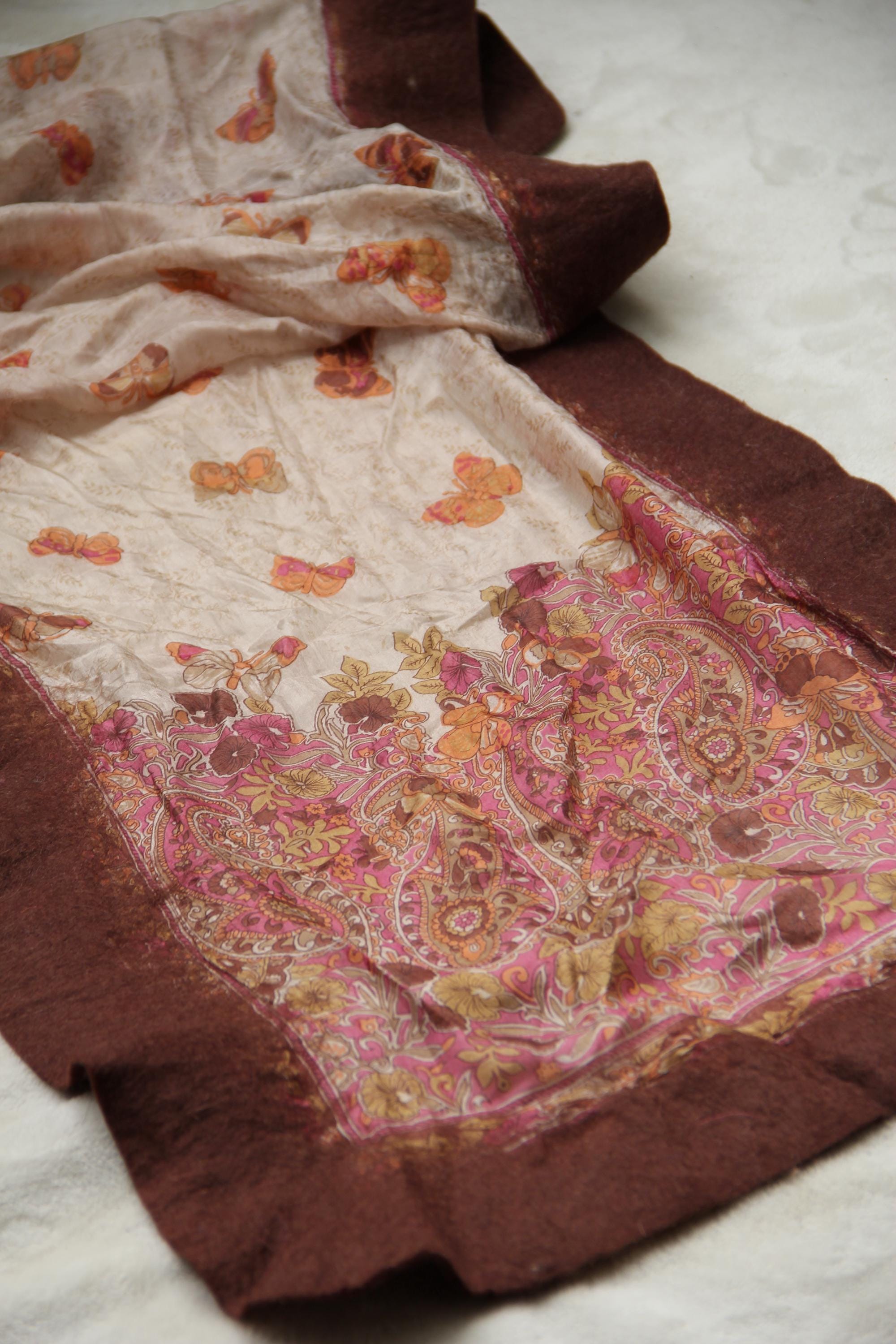 Large Wrap Boho Chic Style Brown Shawl