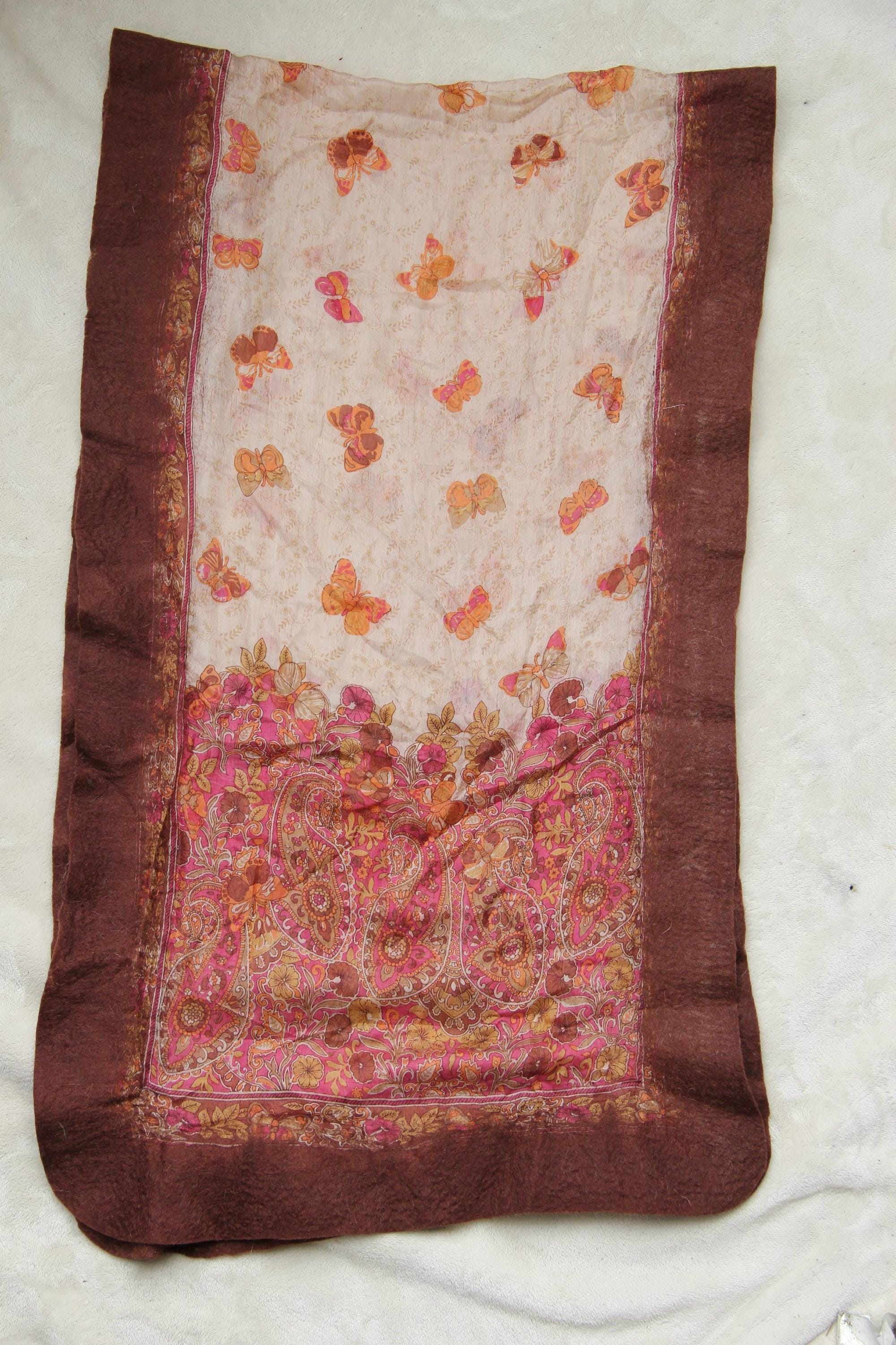 Large Wrap Boho Chic Style Brown Shawl