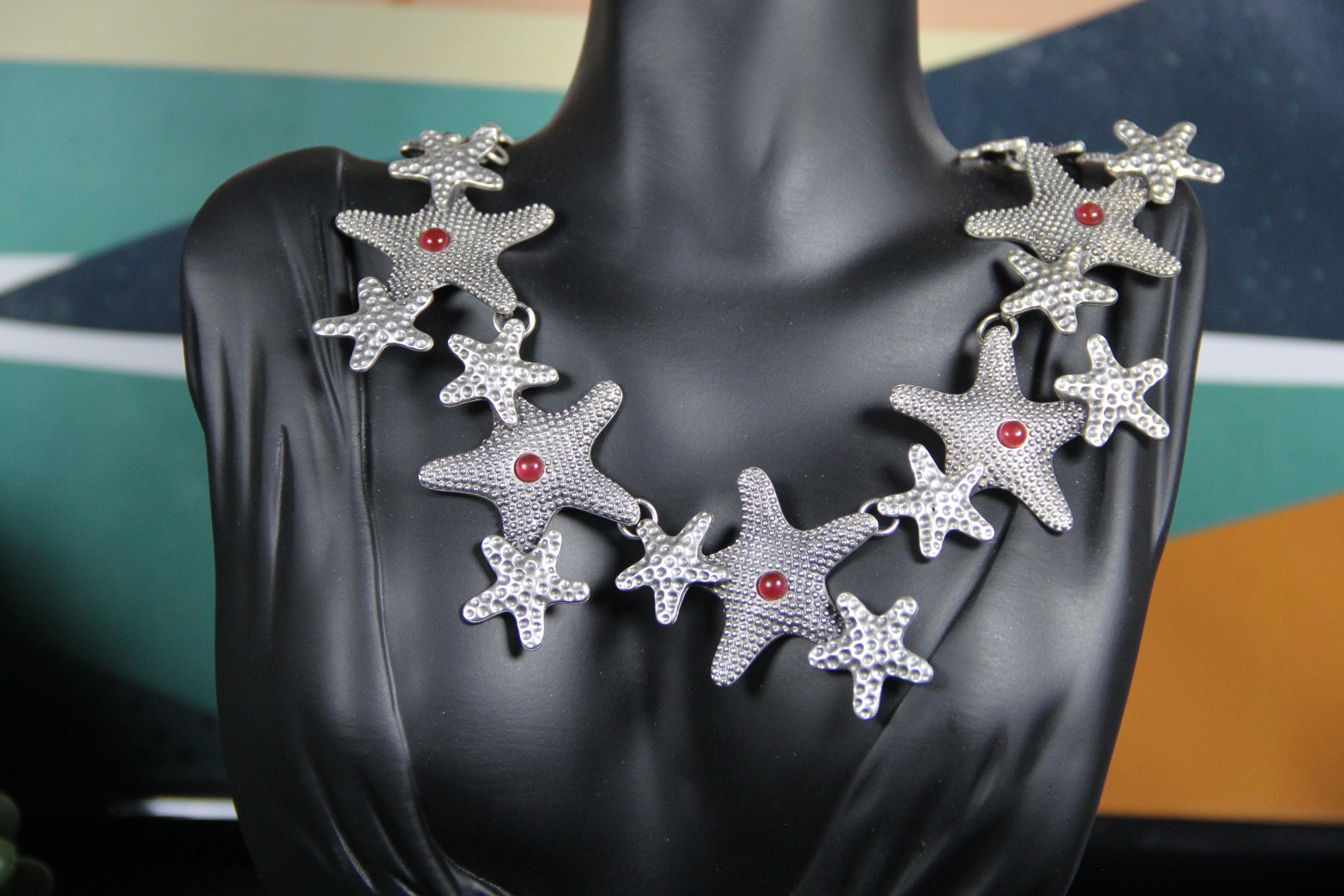 Silver Star Statement Necklace for Women – Boho Chic Jewelry