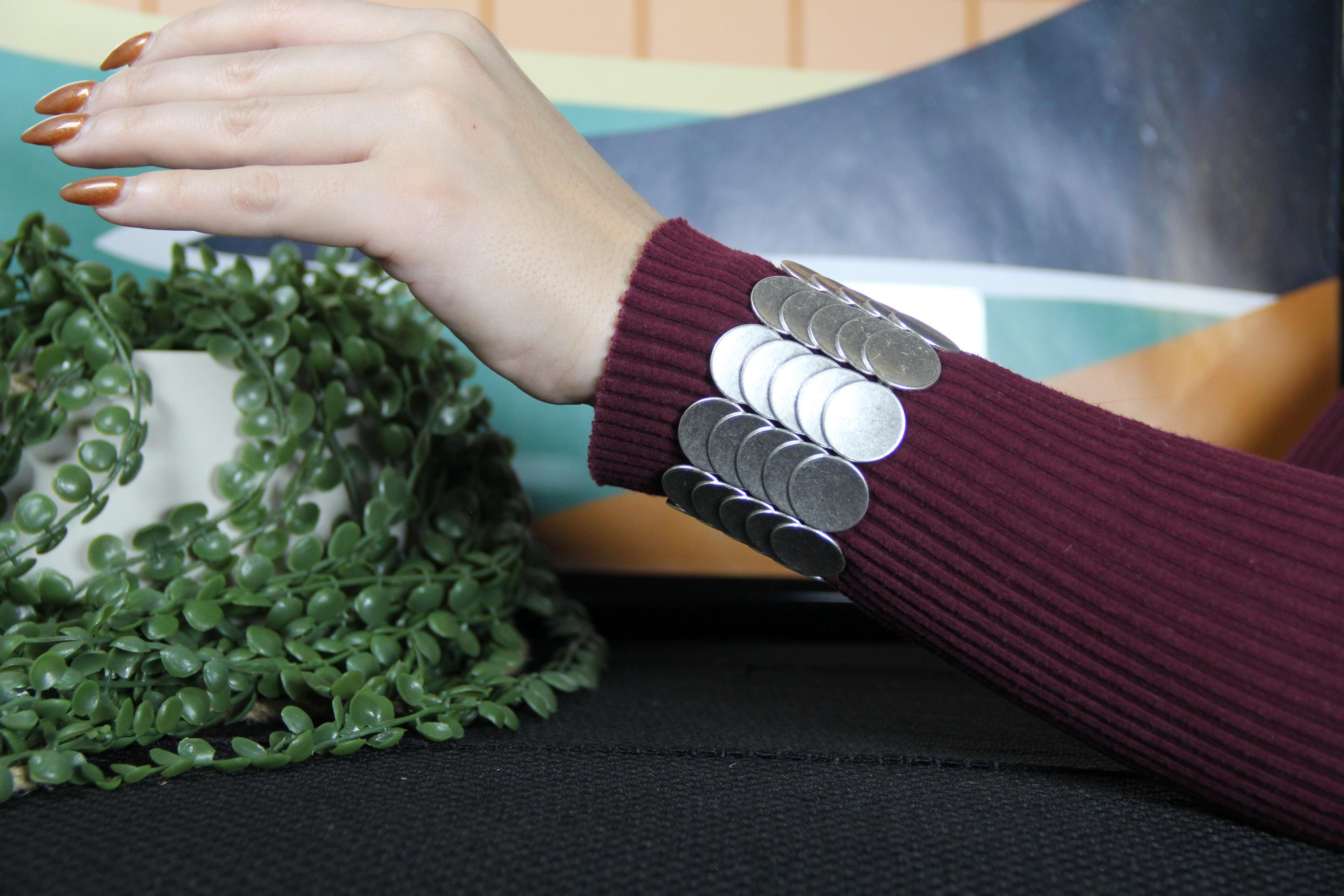 Cuff Slip On Silver Bracelet