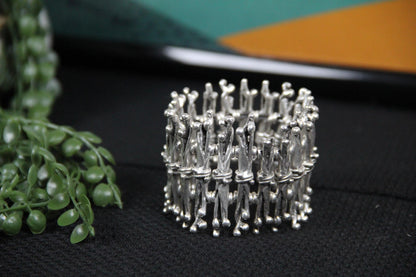 Cuff Silver Slip On Bracelet