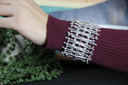 Cuff Silver Slip On Bracelet