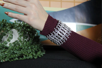 Cuff Silver Slip On Bracelet