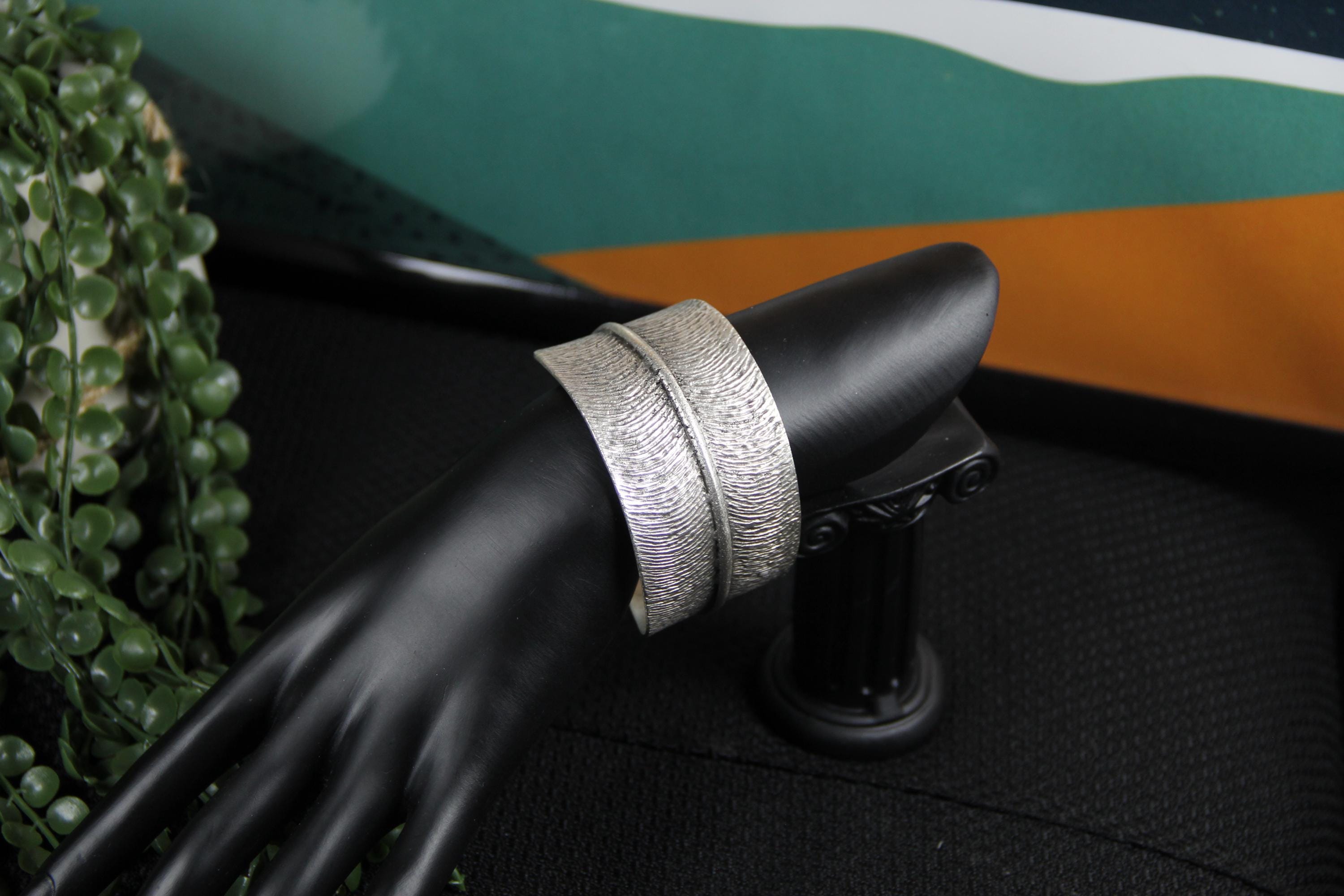 Cuff Silver Leaf Bracelet