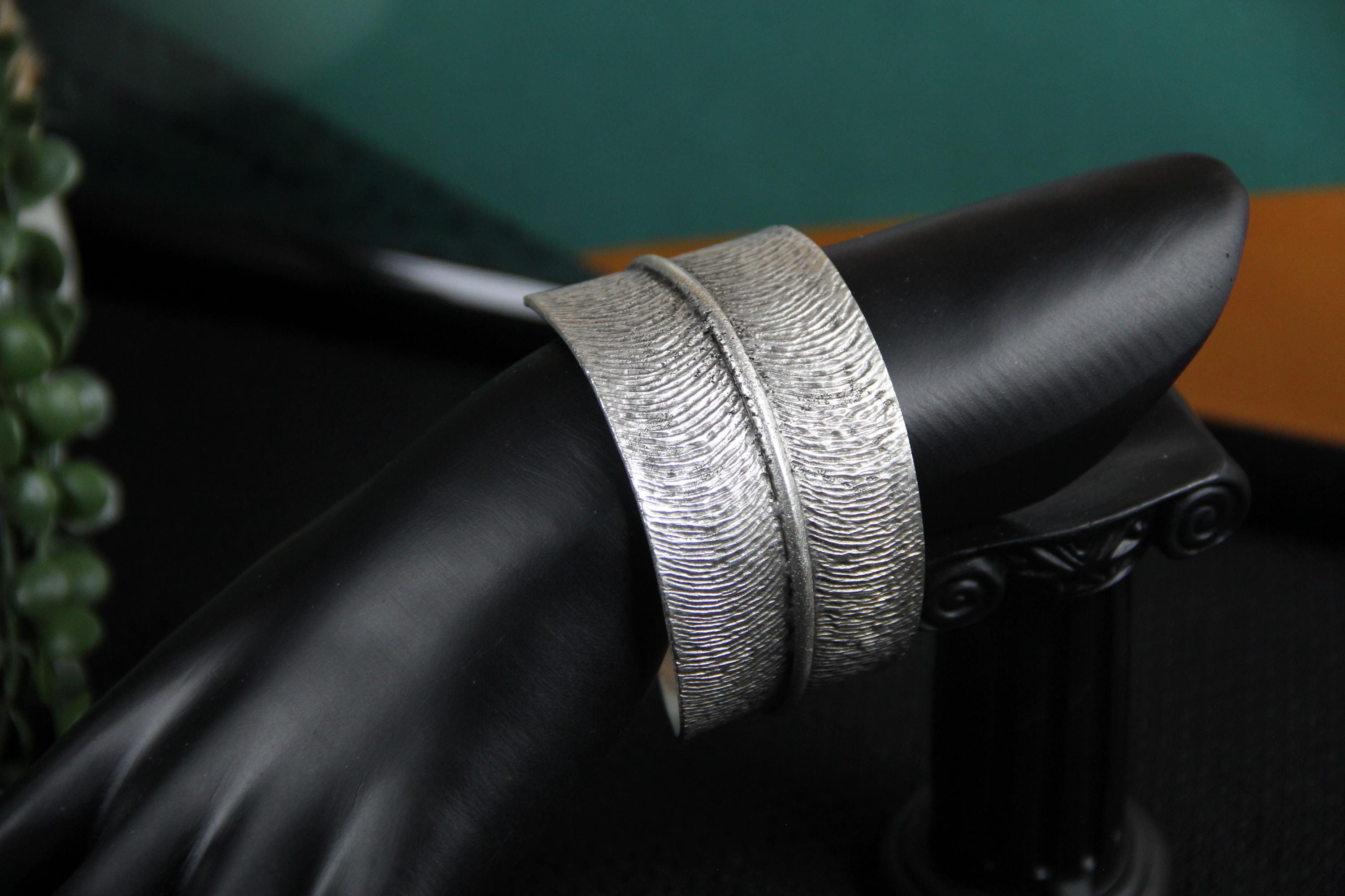 Cuff Silver Leaf Bracelet