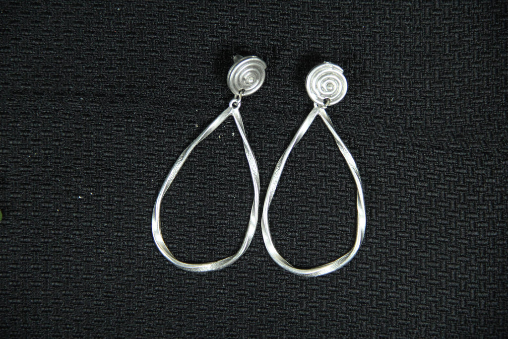 Hoop Statement Silver Earring