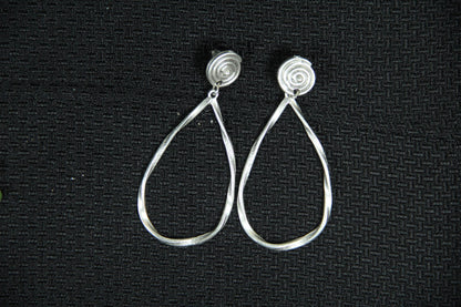 Hoop Statement Silver Earring