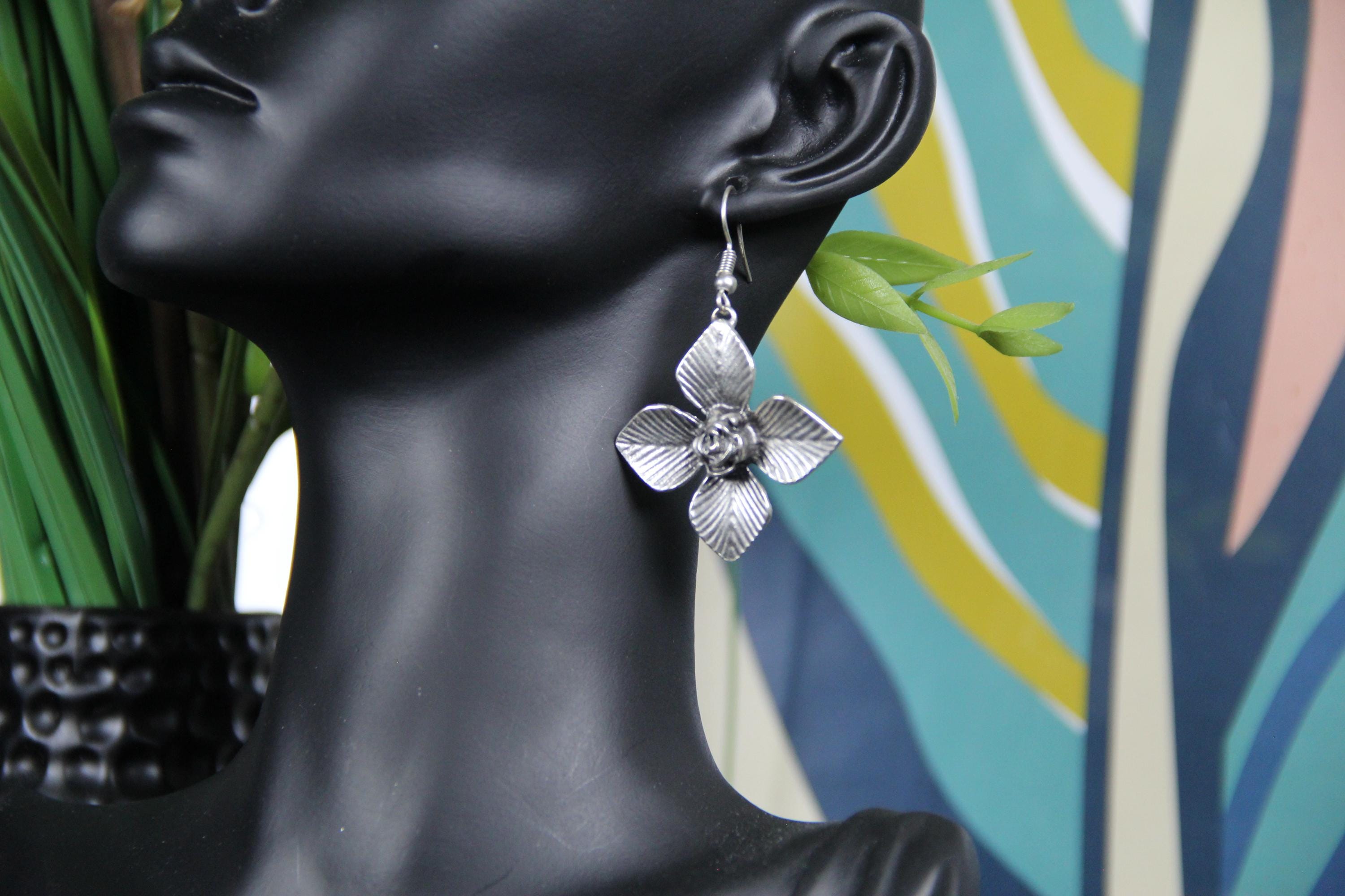 Earring Flower Handmade Statement Earring