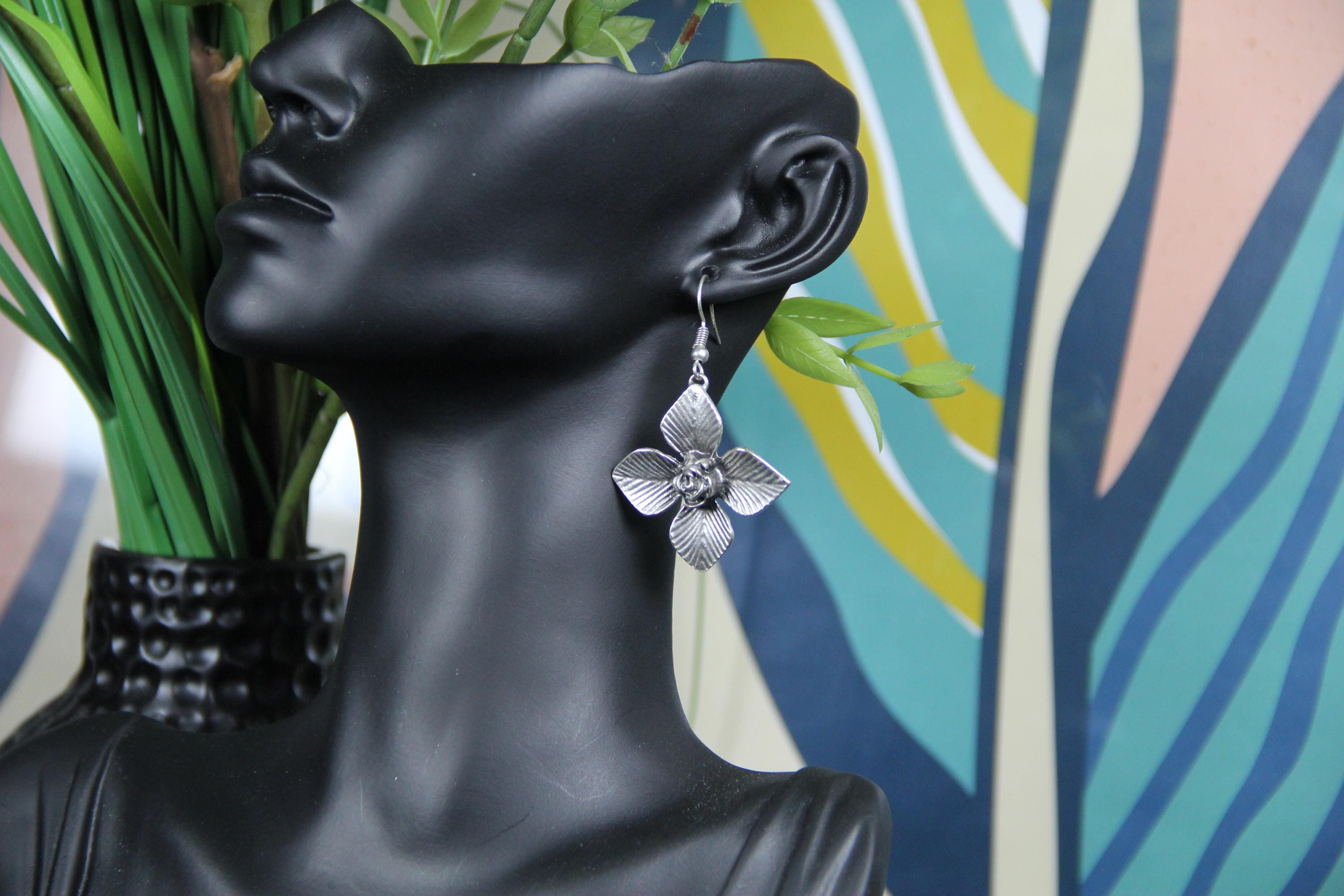 Earring Flower Handmade Statement Earring