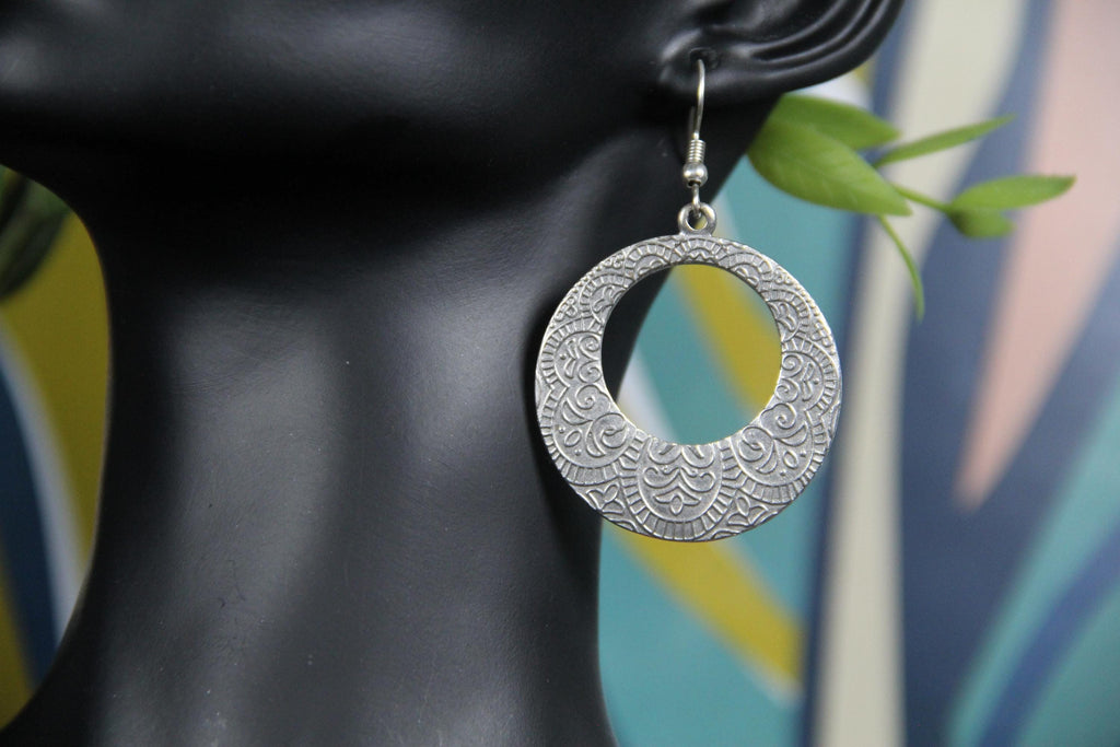 Engraved Handmade Statement Earring