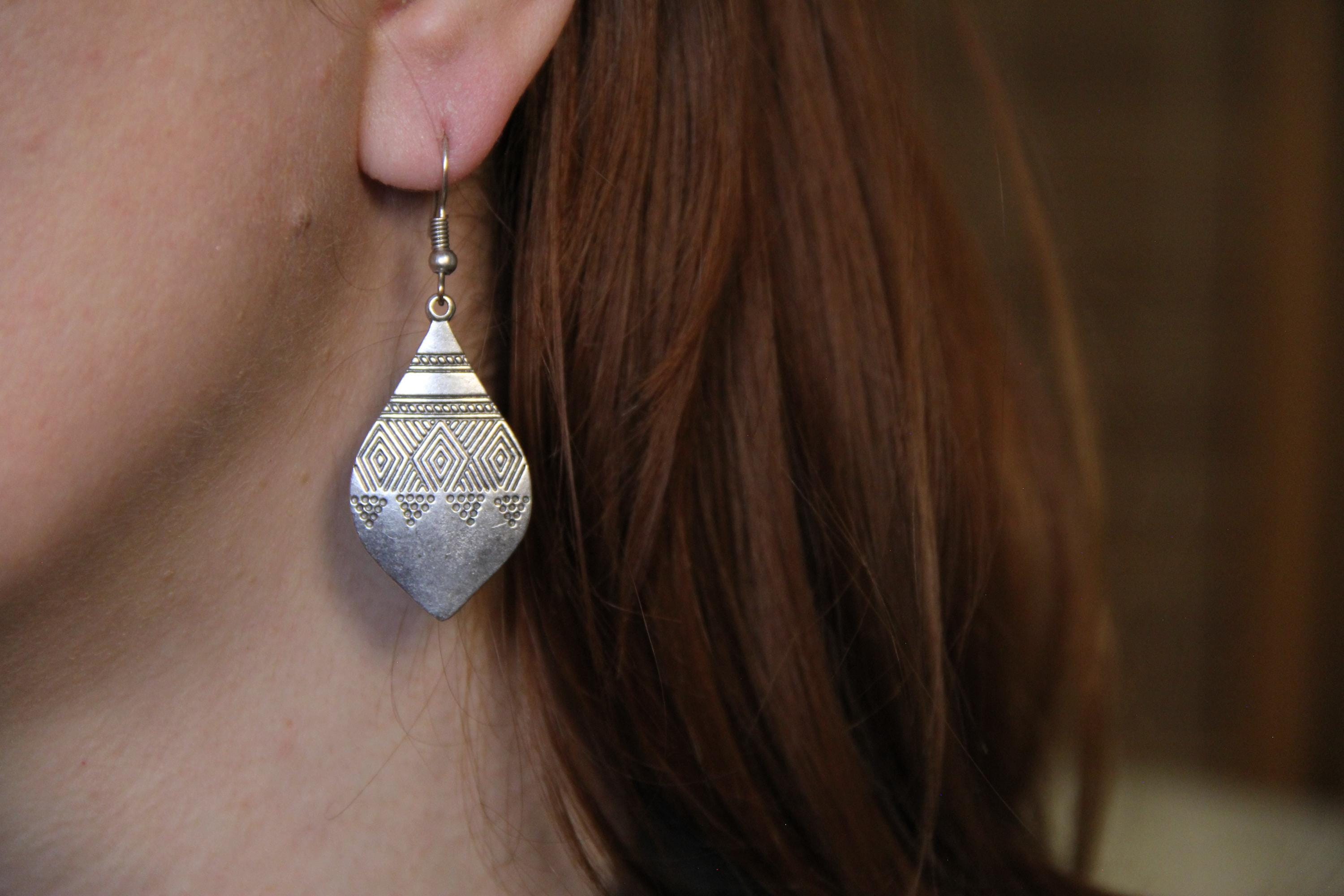 Handmade Engraved Earring