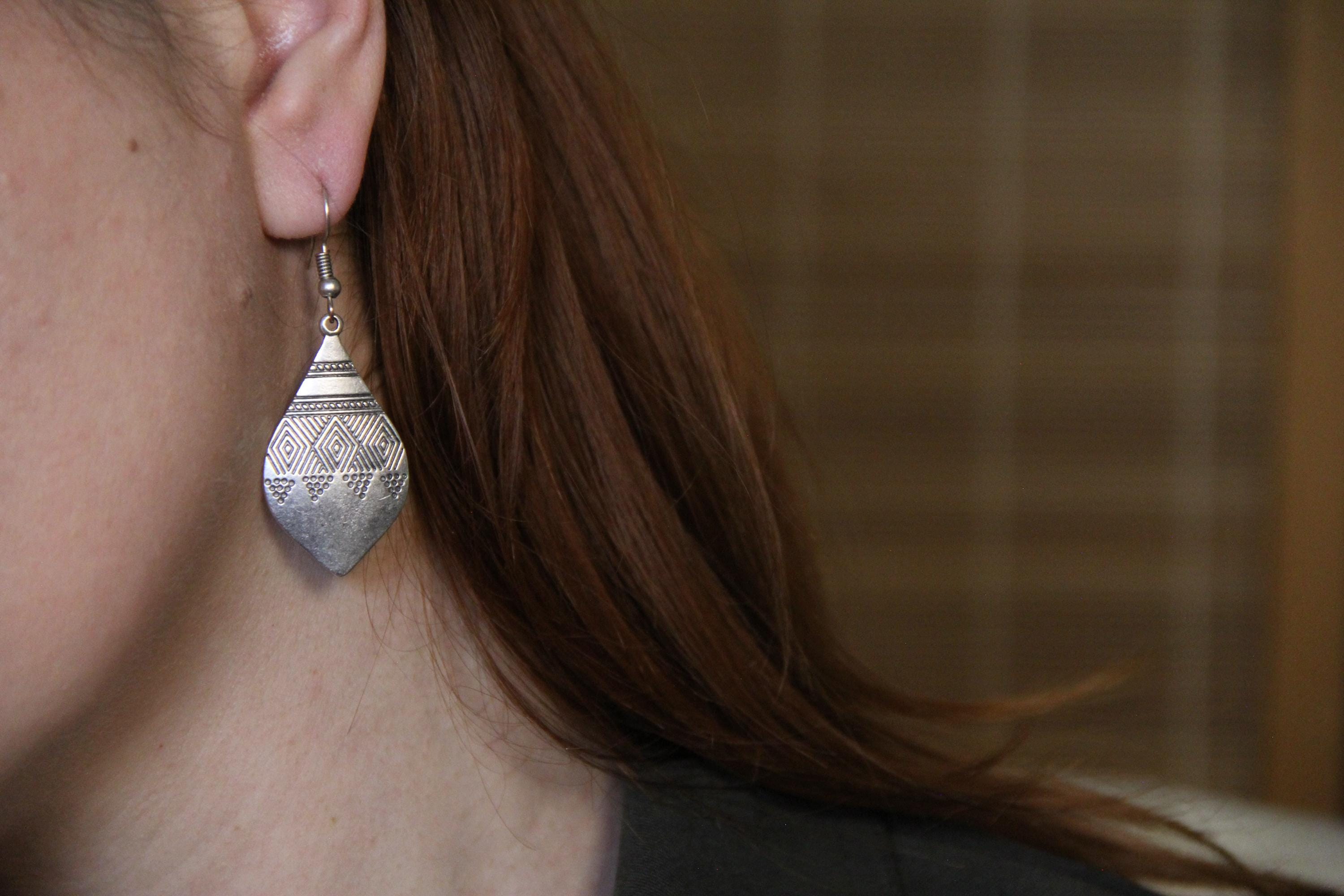Handmade Engraved Earring
