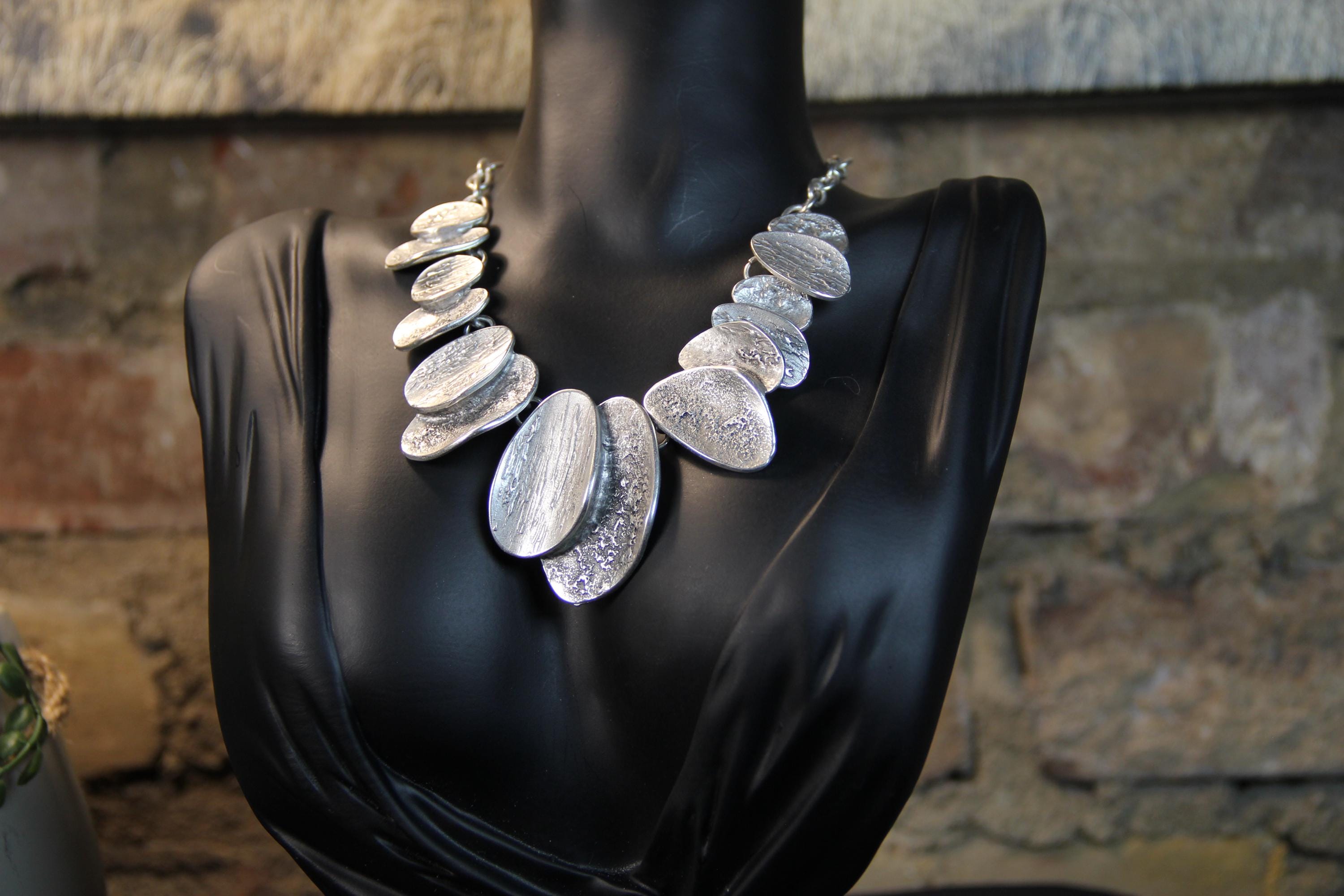 Chic Silver Handcrafted Necklace