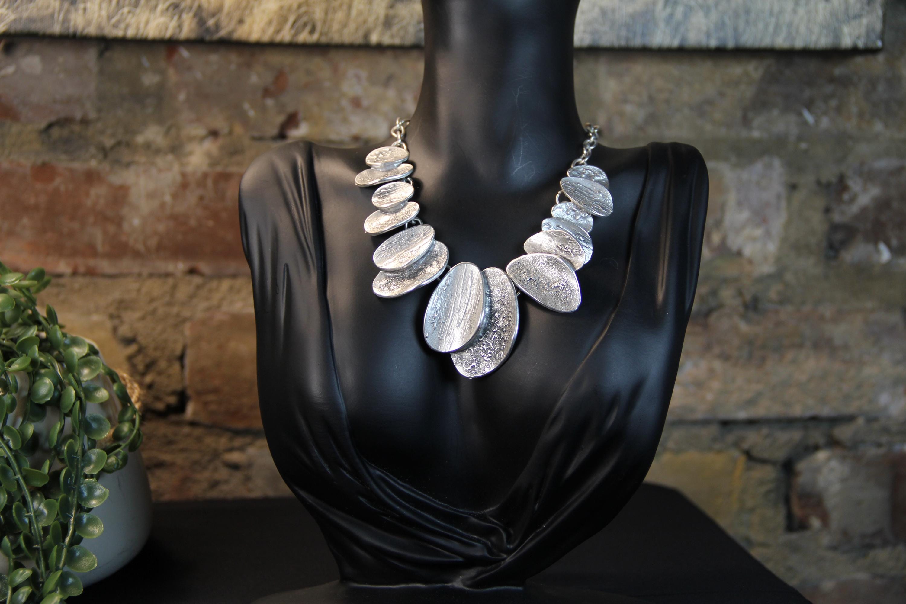 Chic Silver Handcrafted Necklace