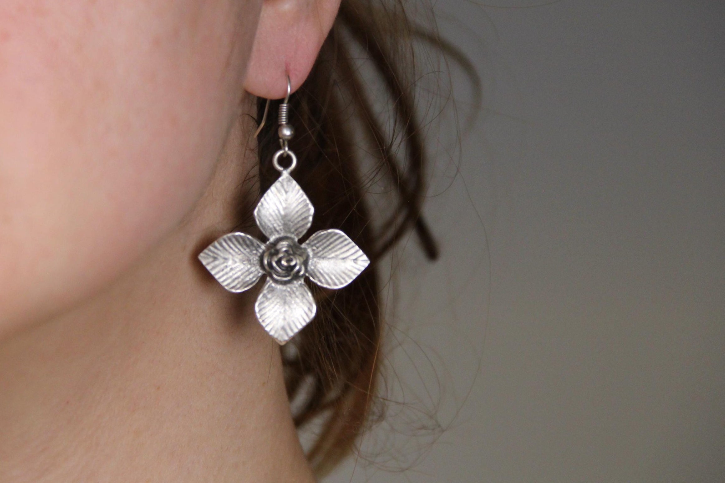 Earring Flower Handmade Statement Earring