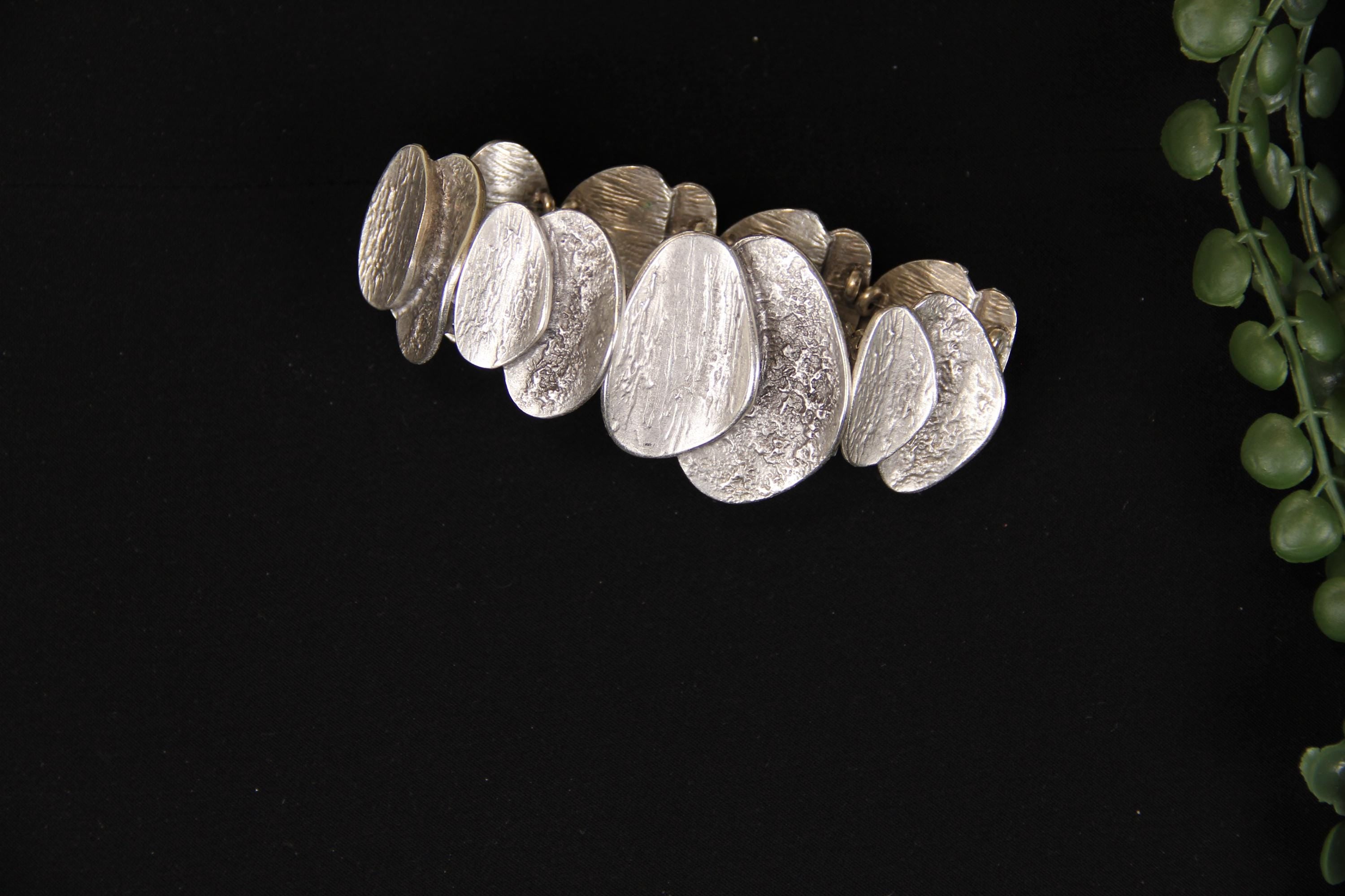 Slip on Cuff Silver Statement Handmade Bracelet