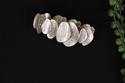 Slip on Cuff Silver Statement Handmade Bracelet