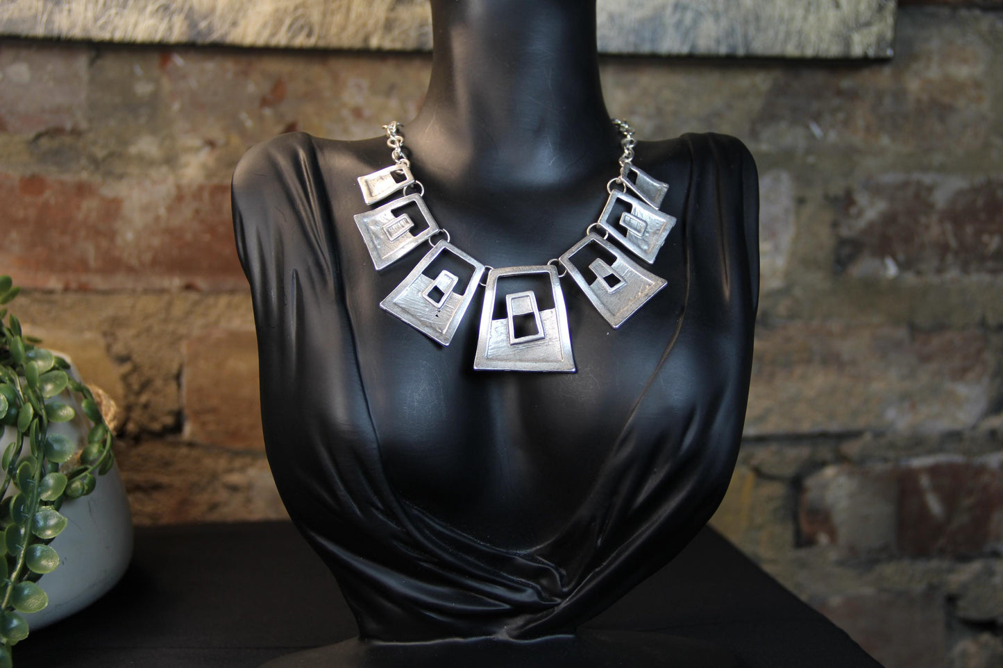 Vintage Inspired Silver Unique Necklace