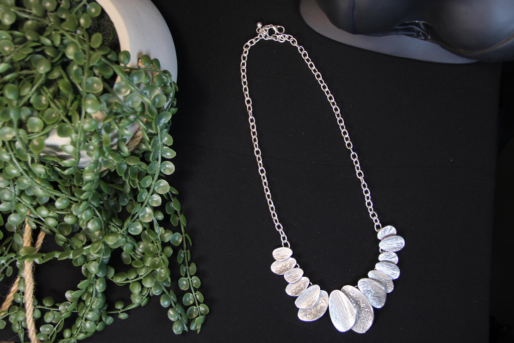 Chic Silver Handcrafted Necklace