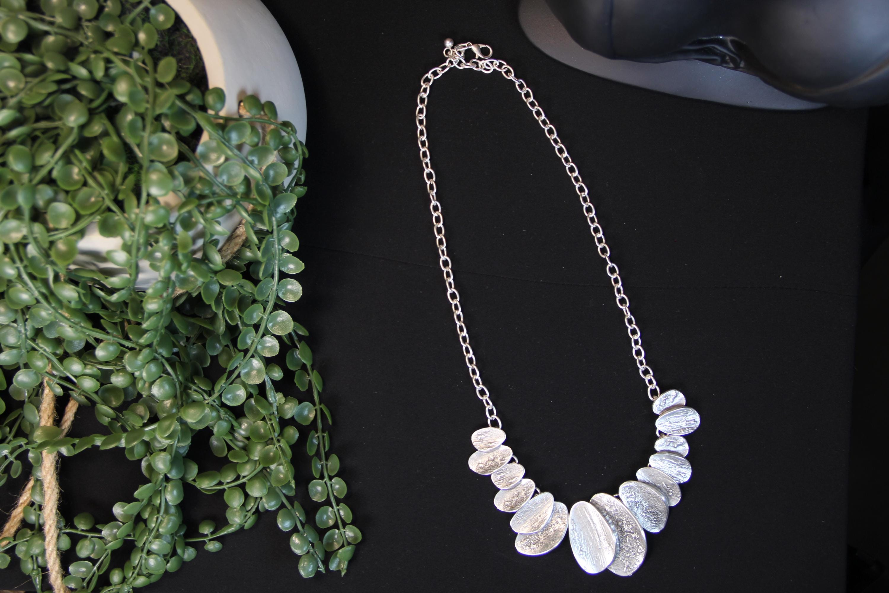 Chic Silver Handcrafted Necklace