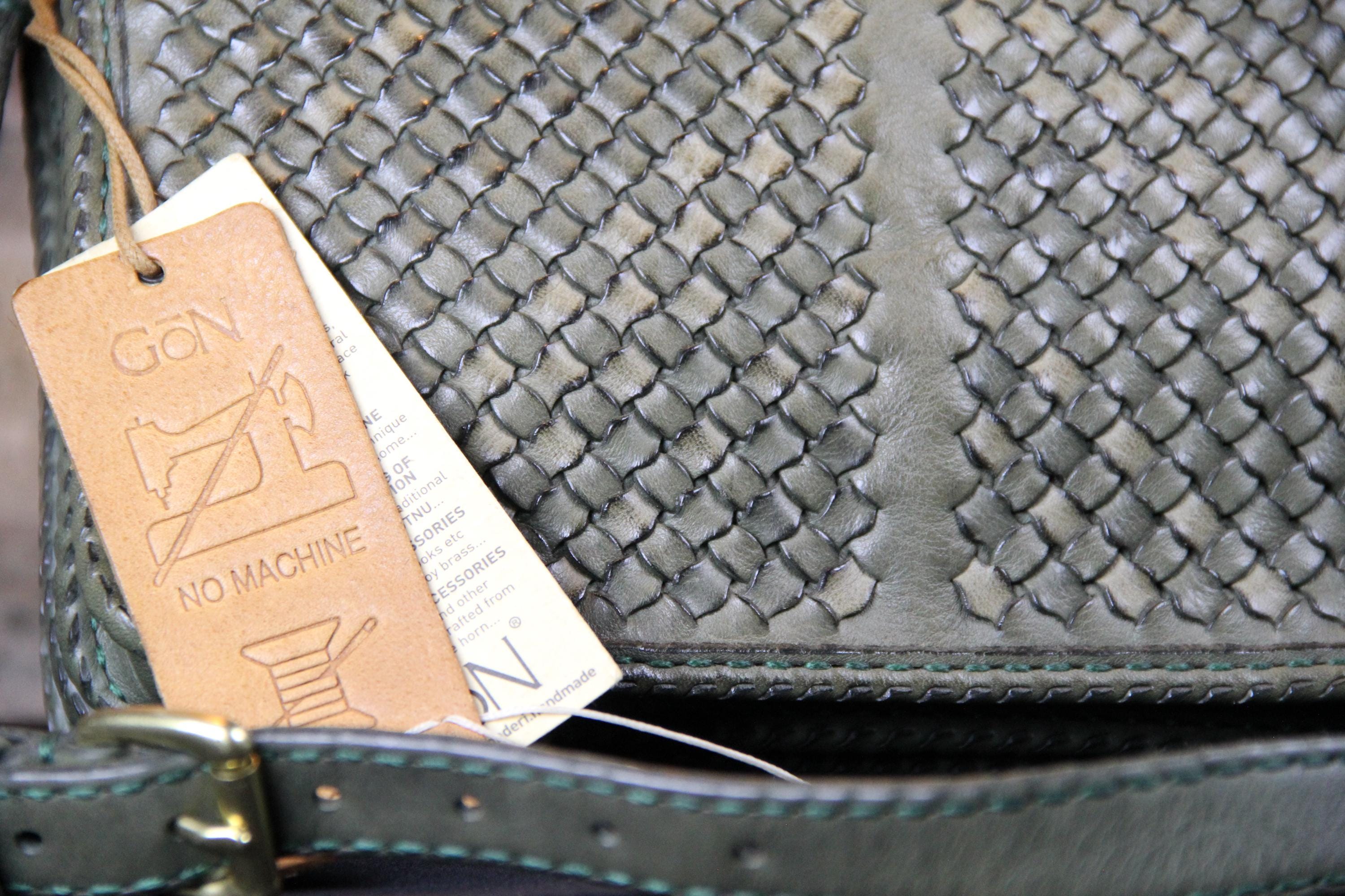 Green Genuine Leather Shoulder Bag
