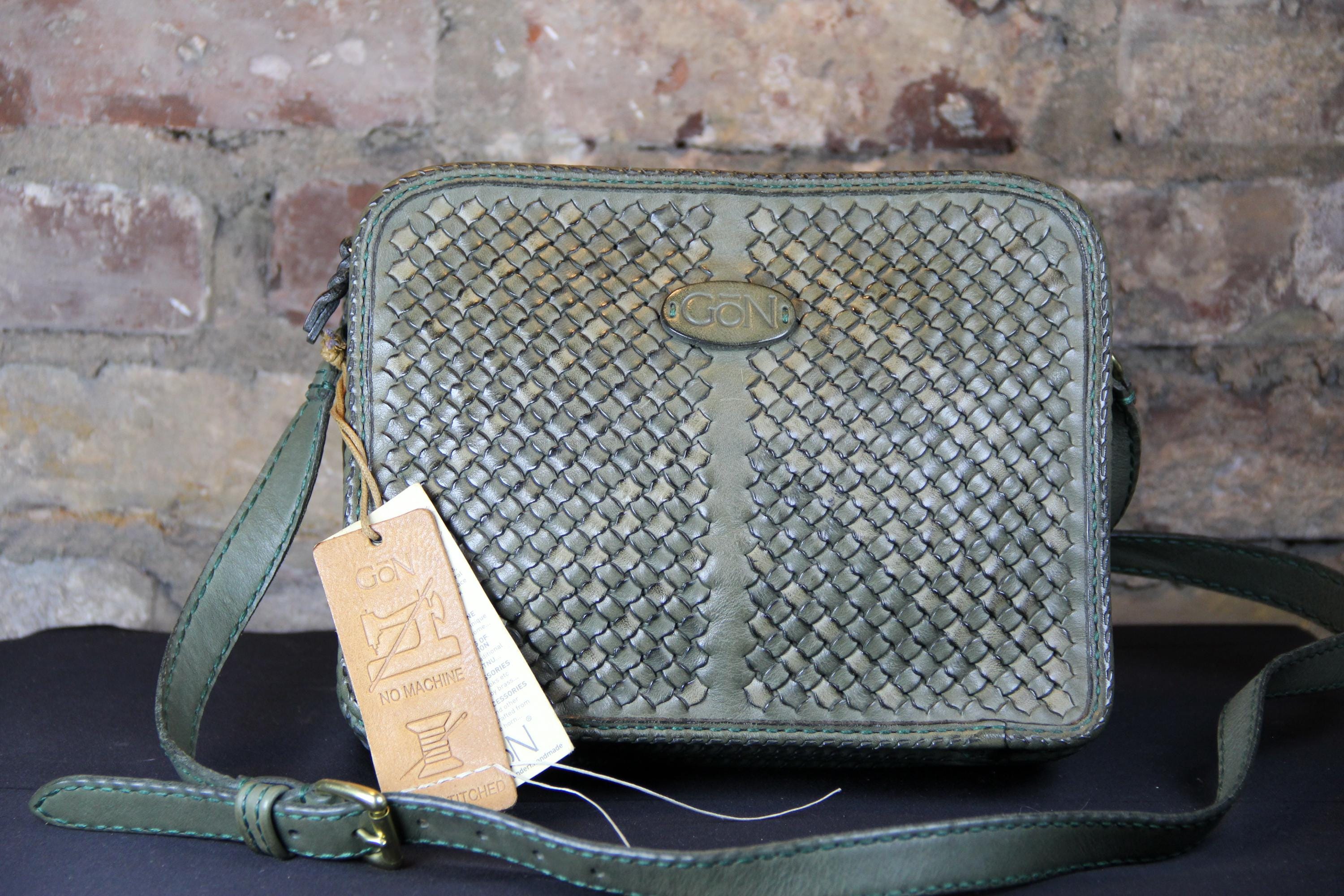 Green Genuine Leather Shoulder Bag