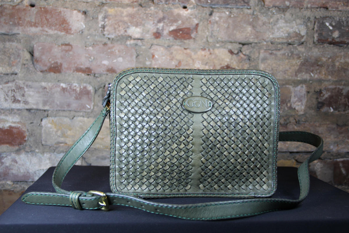 Green Genuine Leather Shoulder Bag