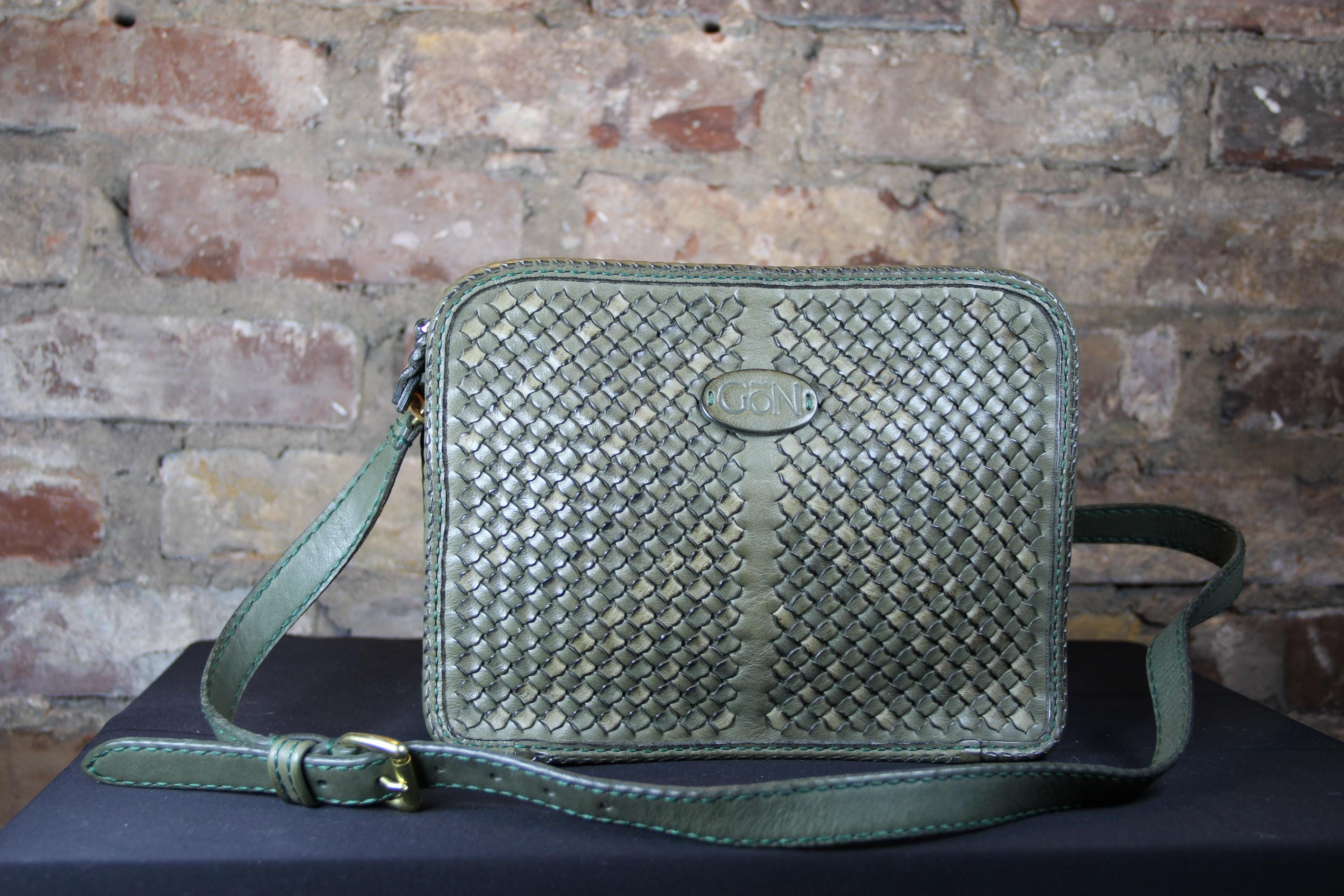Green Genuine Leather Shoulder Bag